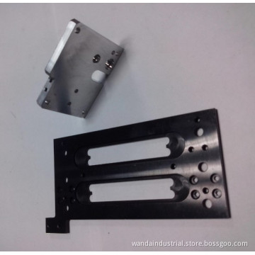 CNC Precision Machined Parts of Aluminum Cover Plate with Black Anodized